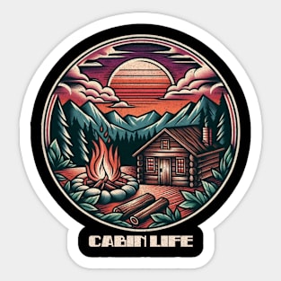 Classic cabin life Sticker